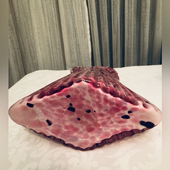 Vintage Y2K Murano Speckled Pink Glass Purse🌸Substantial Art Decor🌸 - Picture 4 of 15